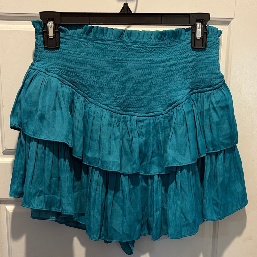 “Mustard Seed” brand Teal Ruffled Women's Skort